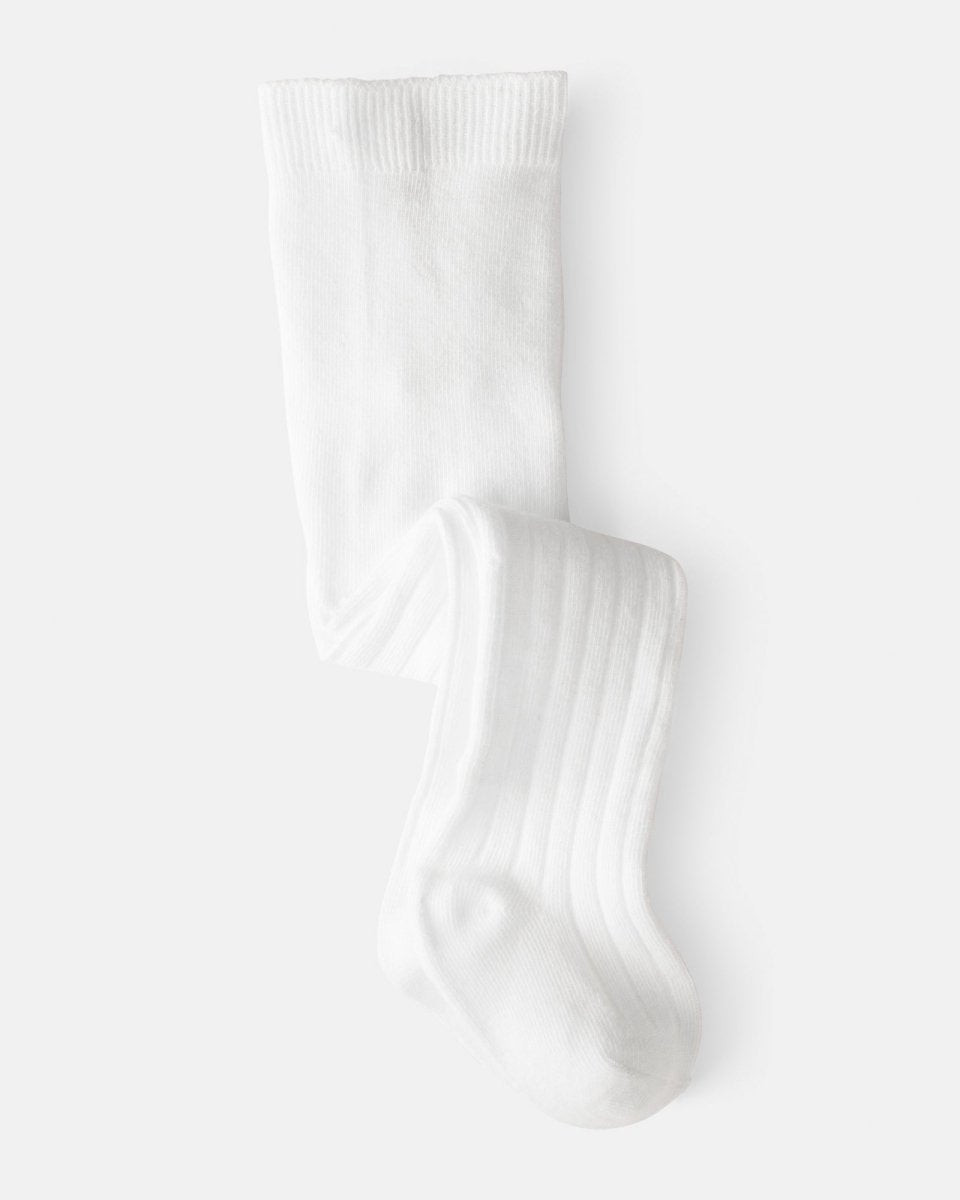 Leotardos acanalados blancos para bebé - Carter's