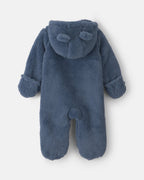 Mono de borreguito con capucha de oso, azul - Carter's