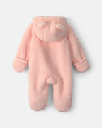 Mono de borreguito con capucha de oso, rosa - Carter's