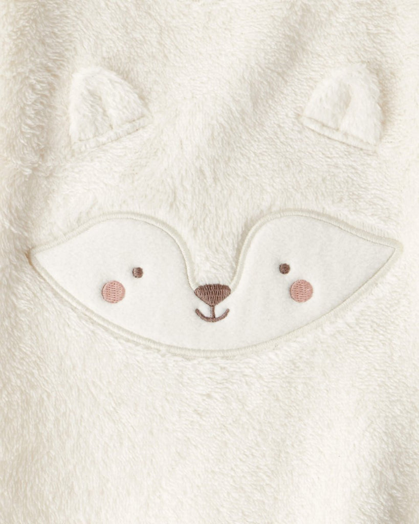 Mono de felpa con zorro y manga larga blanco - Carter's