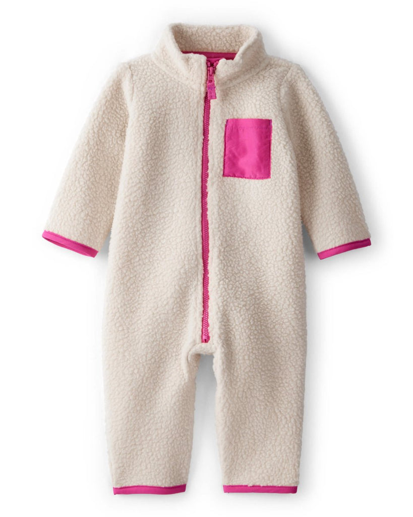 Mono de forro polar con cremallera y bolsillo bicolor rosa - Carter's