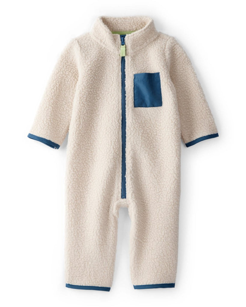 Mono de forro polar con cremallera y bolsillo bicolor - Carter's