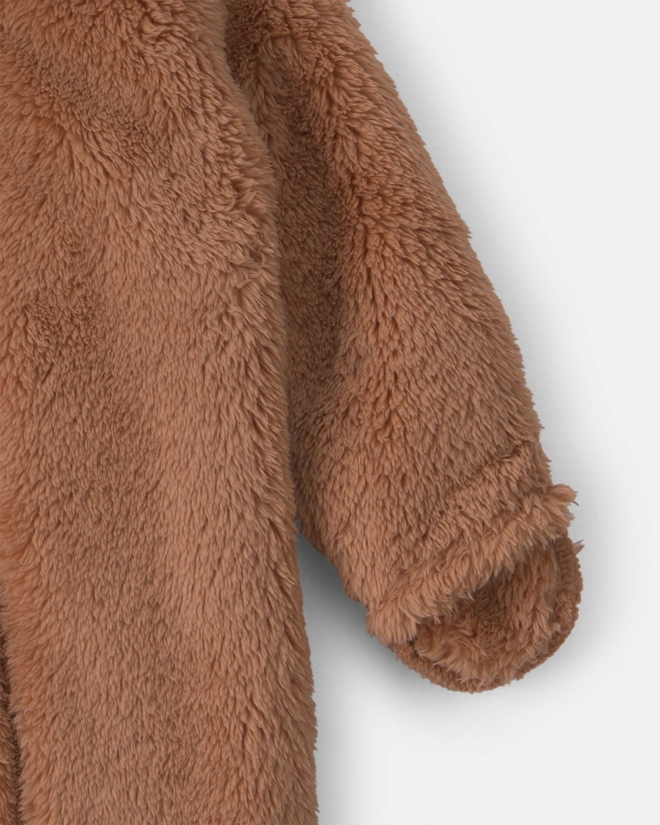 Mono de polar teddy con capucha, oso en marrón - Carter's