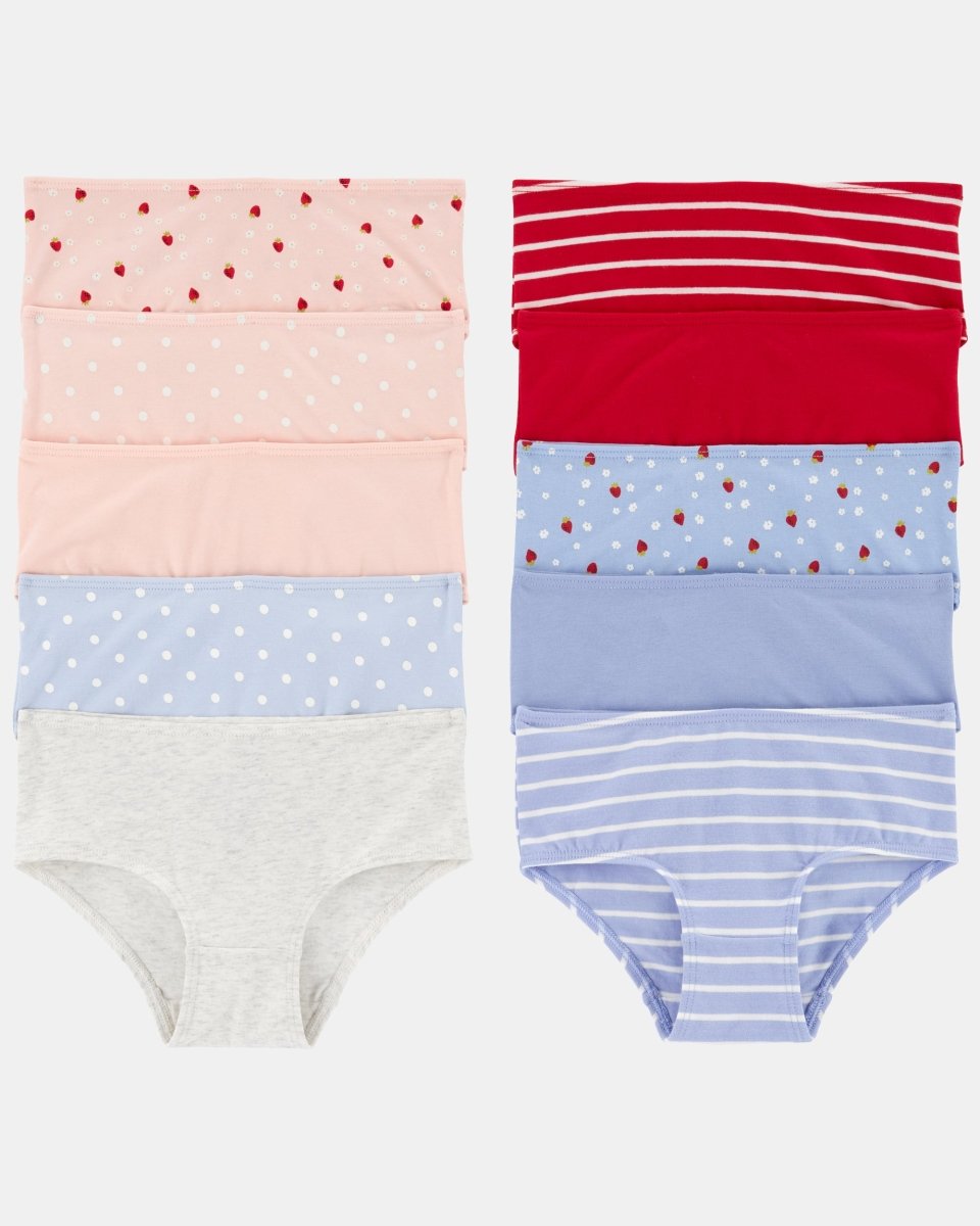 Pack 10 unidades de roupa interior, morangos em azul - Carter's