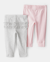 Pack of 2 cotton pants, different designs