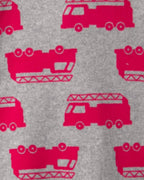 Pack 2 pijamas de polar, camiones de bomberos a rayas - Carter's