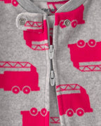 Pack 2 pijamas de polar, camiones de bomberos a rayas - Carter's