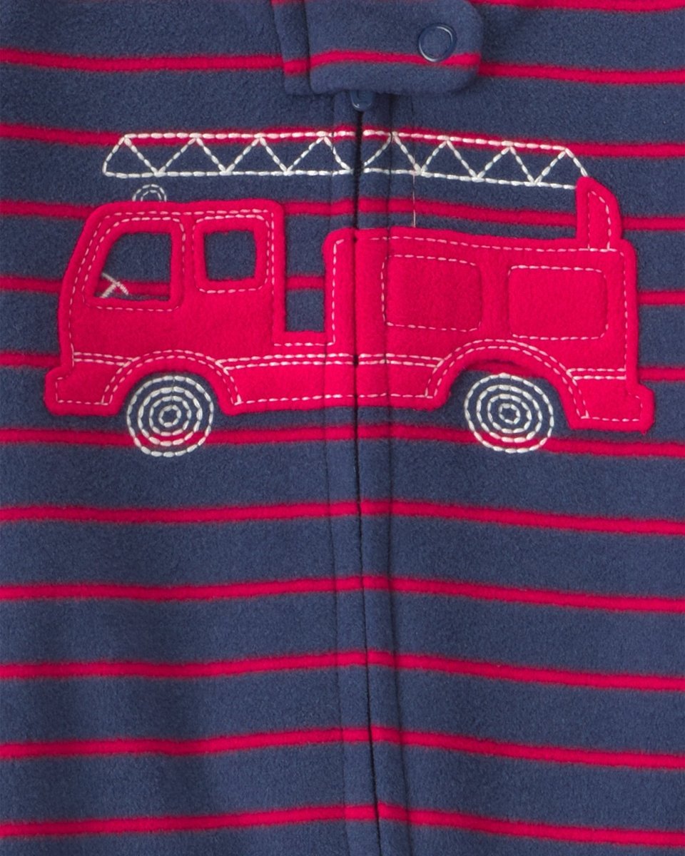 Pack 2 pijamas de polar, camiones de bomberos a rayas - Carter's