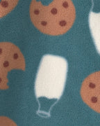 Pack 2 pijamas de polar con cremallera, leche y galletas - Carter's