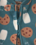 Pack 2 pijamas de polar con cremallera, leche y galletas - Carter's