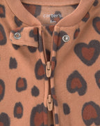 Pack 2 pijamas de polar con cremallera, leopardo en rosa - Carter's