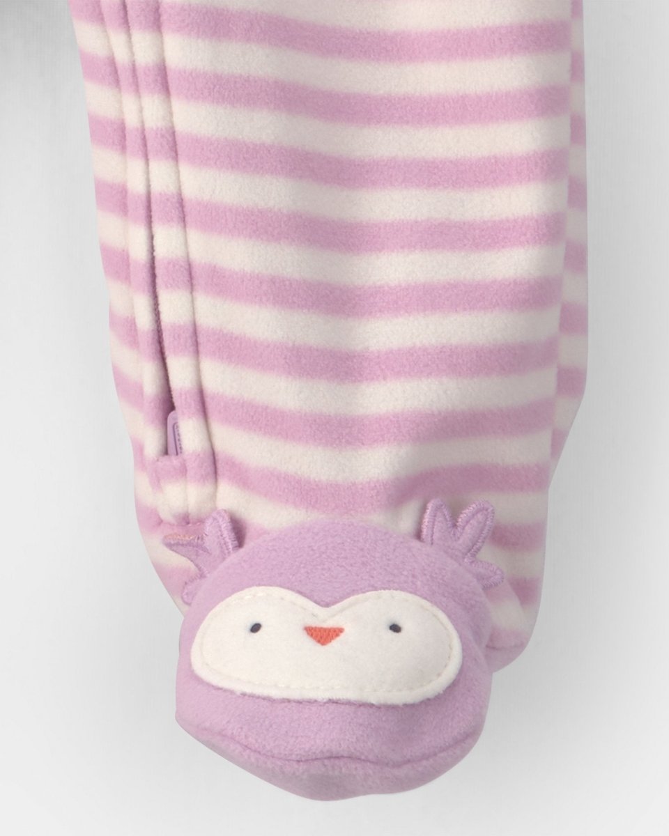 Pack 2 pijamas de polar con cremallera, pájaros en rosa - Carter's
