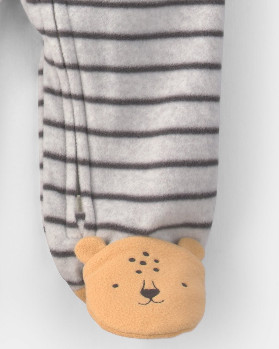 Pack 2 pijamas de polar con cremallera, safari a rayas - Carter's