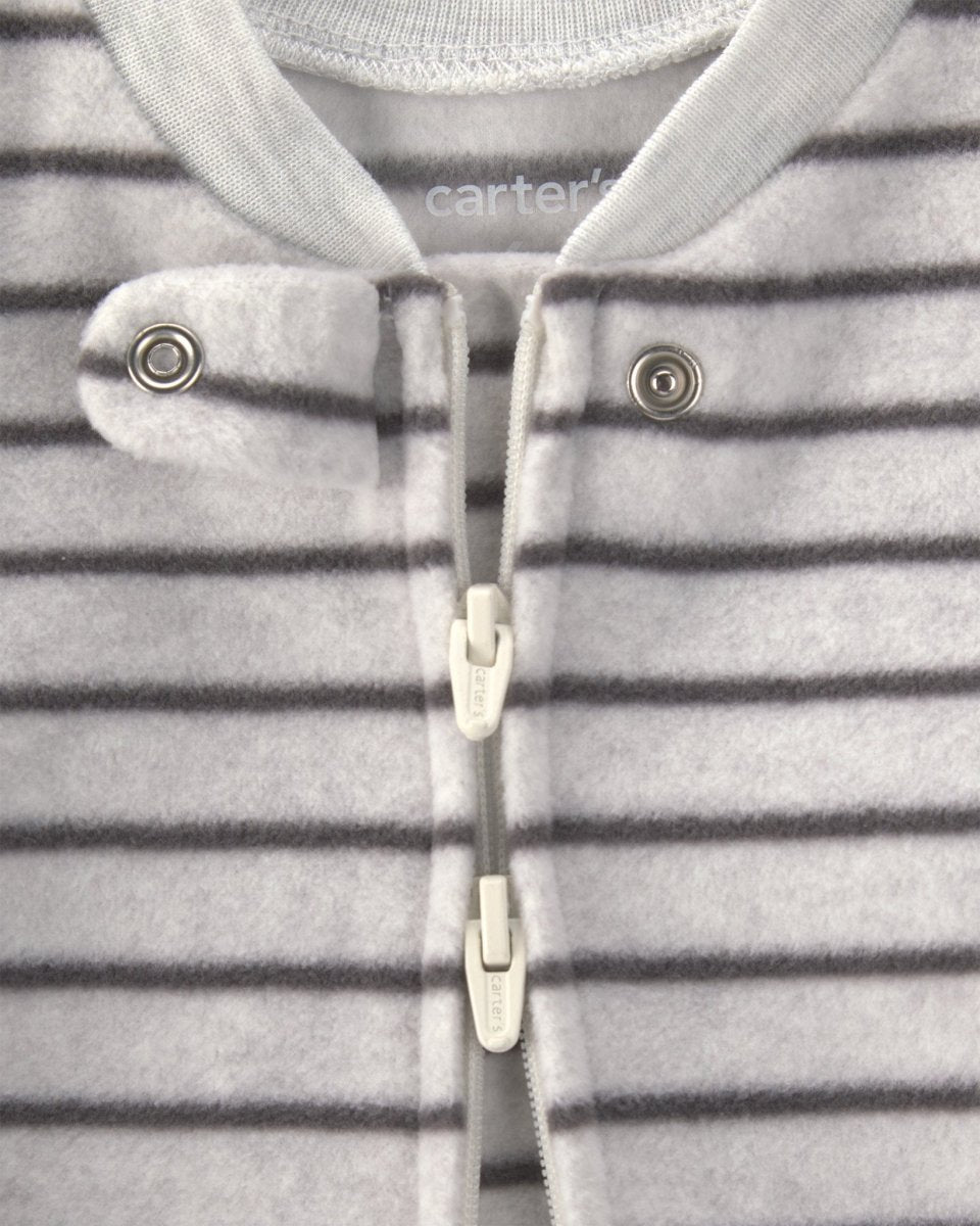 Pack 2 pijamas de polar con cremallera, safari a rayas - Carter's
