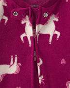 Pack 2 pijamas de polar con cremallera, unicornios - Carter's