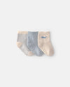 Pack 3 pares de meias curtas, baleias em azul