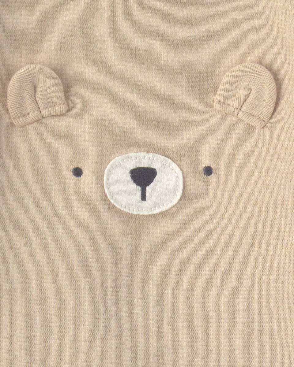 Pack 4 bodies de manga larga con aplique de oso - Carter's
