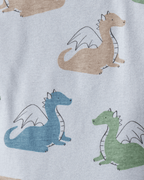 Pack 4 bodies de manga larga con dragones, estrellas y rayas - Carter's
