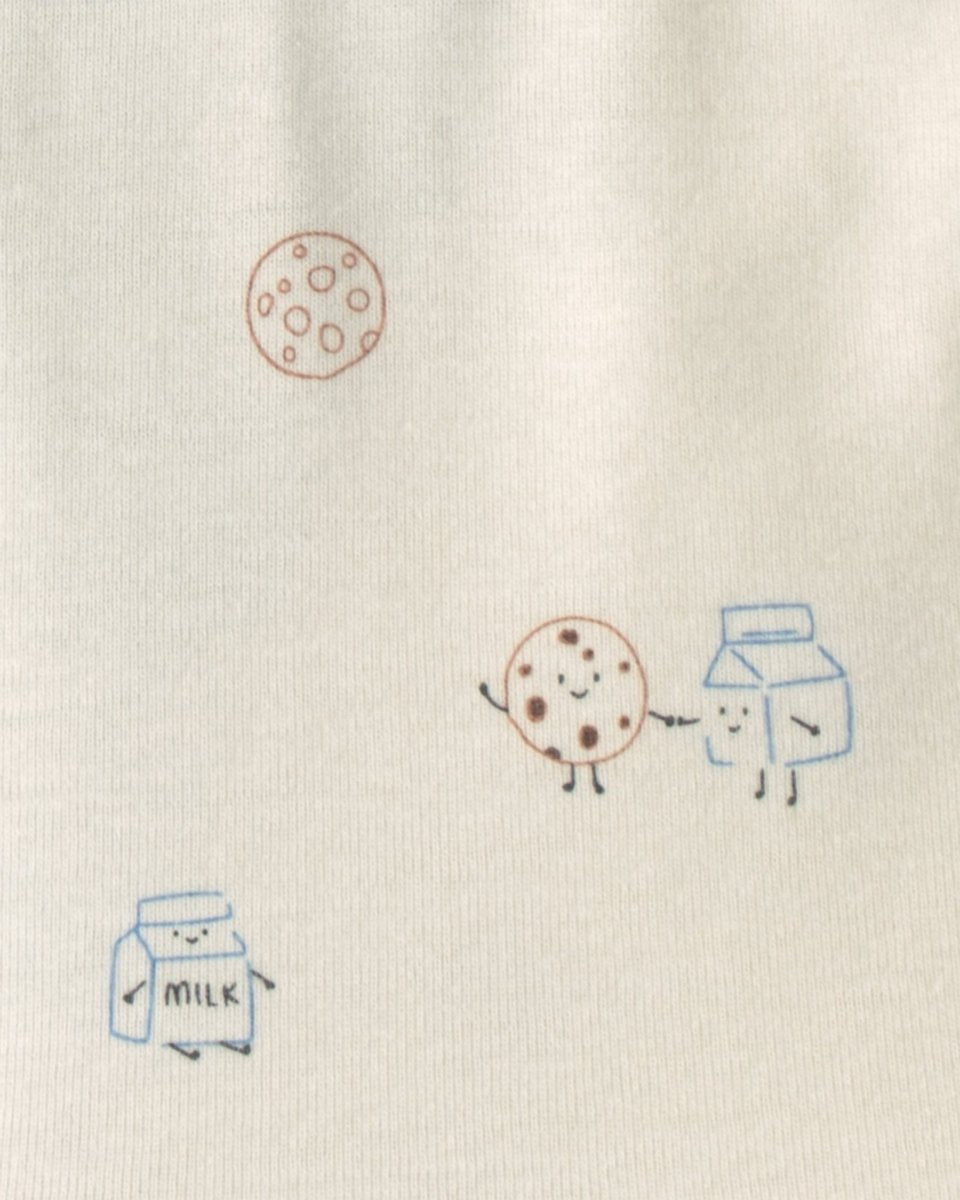 Pack 4 bodies de manga larga, leche y galletas - Carter's
