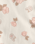 Pack 4 paños para eructar de algodón, flores en rosa - Carter's