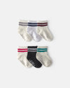 Pack 6 pares de calcetines tobilleros, rayas universitarias