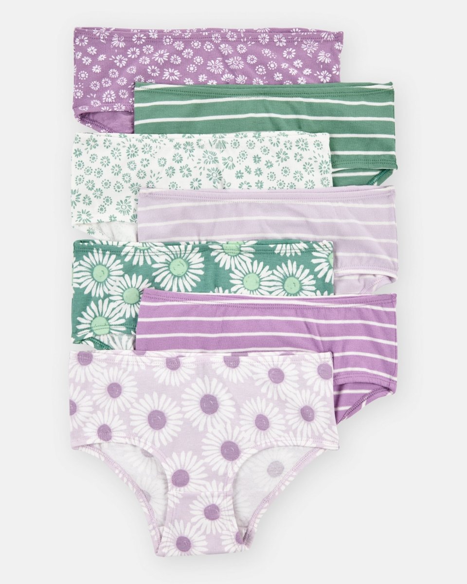 Pack 7 unidades de ropa interior en verde para niña - Carter's