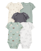 Pack cinco bodies algodón diseño perro - Carter´s