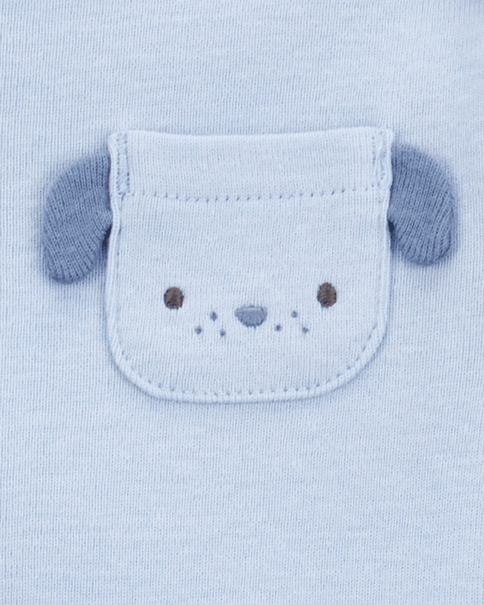 Pack cinco bodies algodón manga corta azules - Carter's