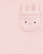 Pack cinco bodies algodón manga corta rosadas - Carter´s