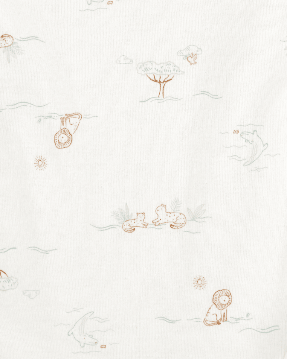 Pack cinco bodies de algodón, diseño safari - Carter's