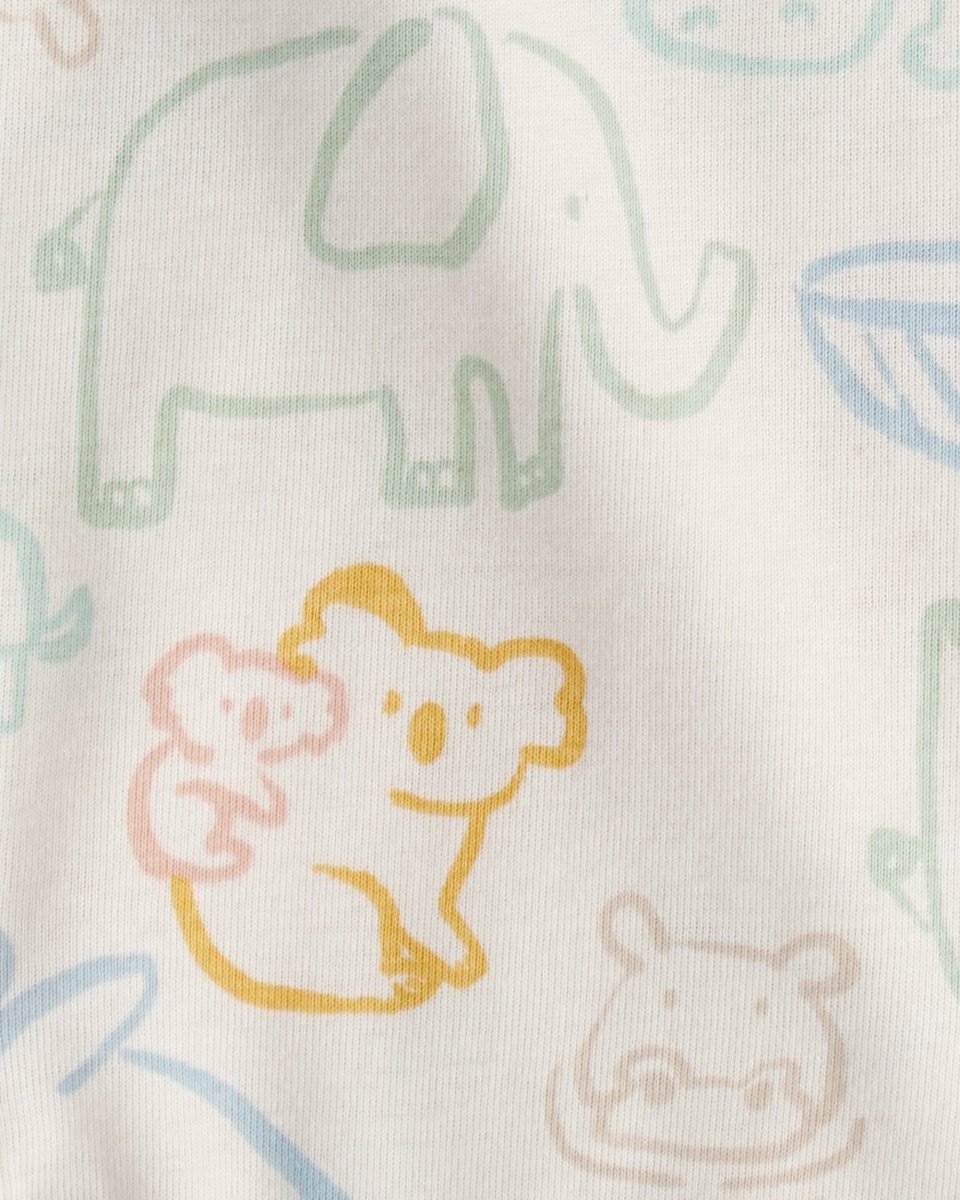 Pack cinco bodies de algodón, estampado de animales y a rayas - Carter's