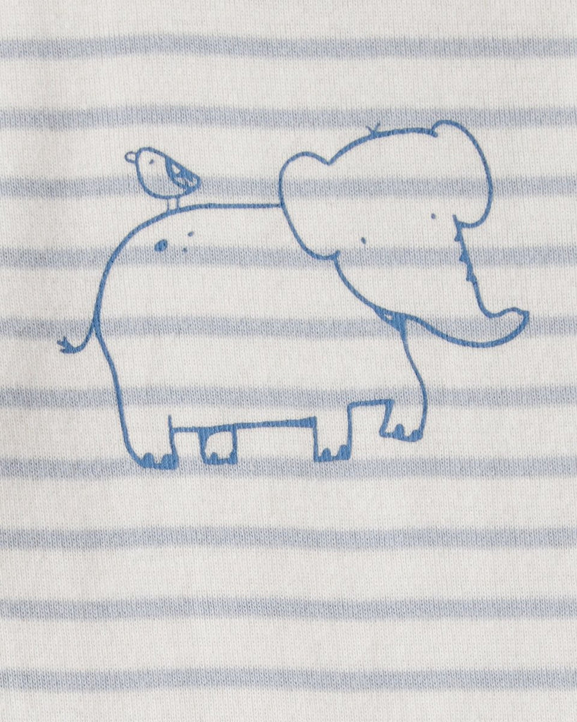 Pack cinco piezas body manga corta con diseño de hipopótamo - Carter's