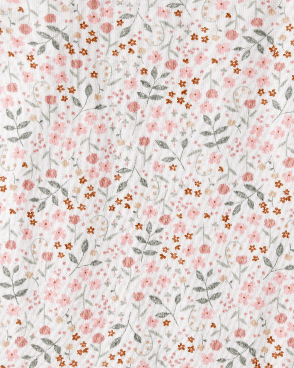 Pack cinco piezas body manga corta con tren y flores - Carter's