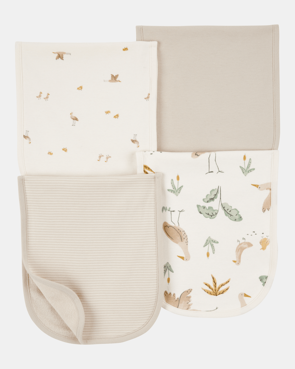 Pack cuatro babitas algodón beige - Carter's