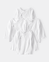 Pack de quatro roupões com design branco liso
