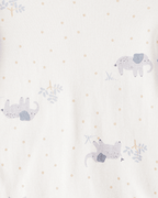 Pack cuatro bodies de algodón manga larga con estampado safari - Carter's