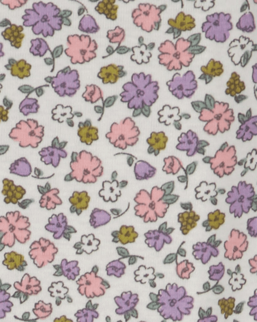 Pack cuatro bodies florales en púrpura con estampado de pajaritos - Carter's