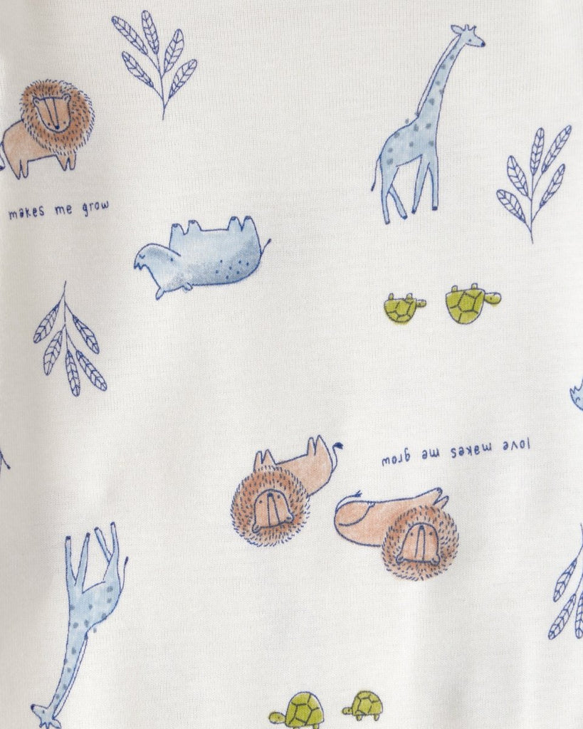 Pack cuatro bodies manga larga estampado safari - Carter's