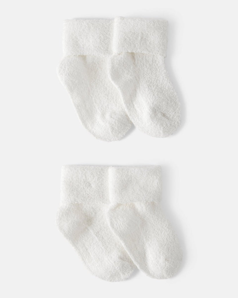 Pack cuatro pares calcetines chenilla blancas - Carter´s