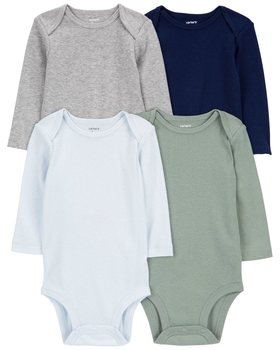 Pack de 4 bodies en azul, verde y gris - Carter´s España