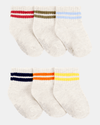 Pacote com seis pares de meias listradas
