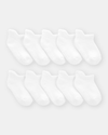 Pack diez pares de calcetines invisibles de algodón, blancos