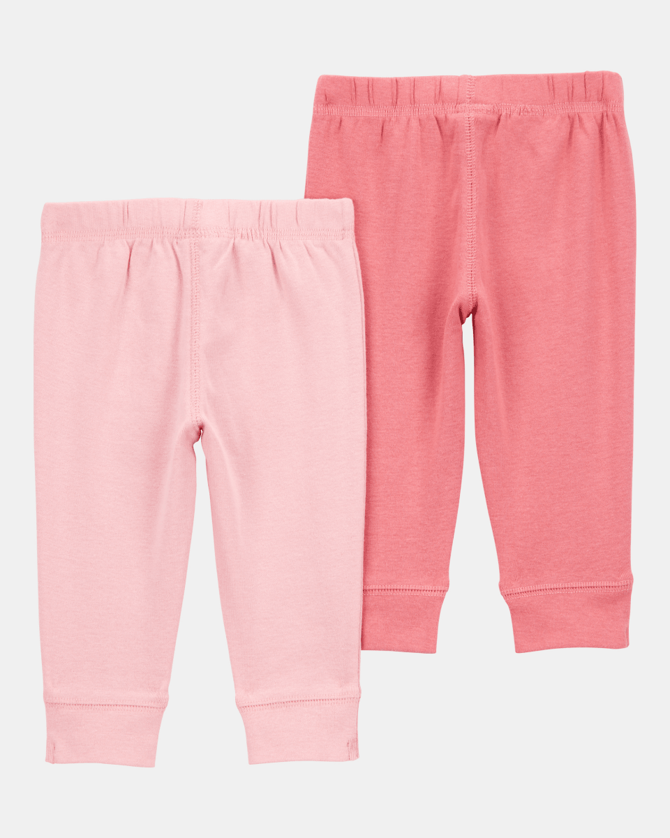 Pack dos pantalones algodón rosados - Carter's
