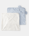 Pack of two towels with doggy design