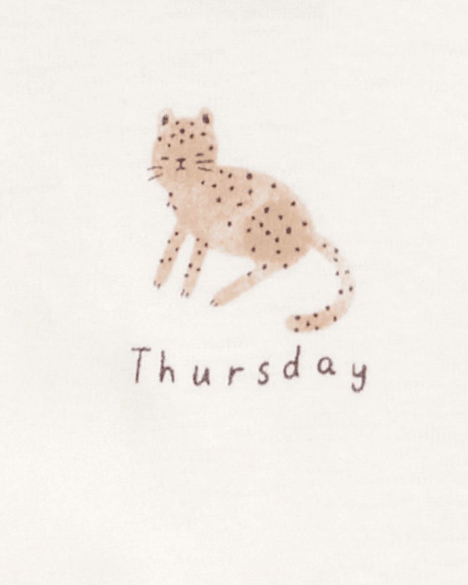Pack siete bodies algodón manga corta diseño animales - Carter's