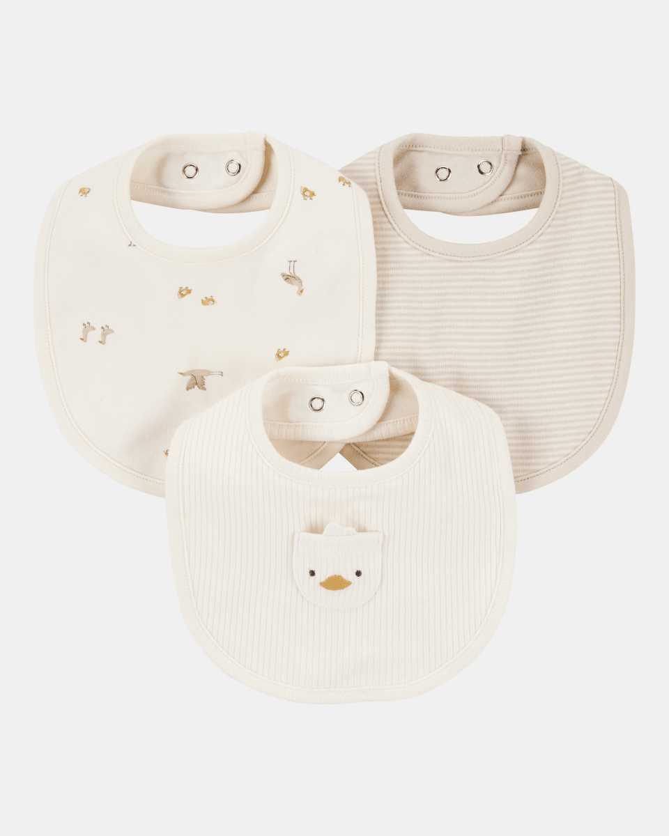 Pack tres baberos algodón diseño aves - Carter's