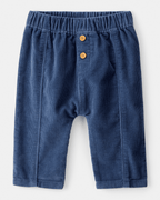 Pantalón de pana azul recto en algodón con cintura elástica - Carter's