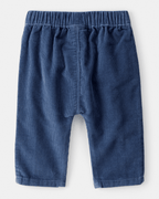 Pantalón de pana azul recto en algodón con cintura elástica - Carter's