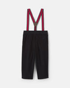 Pantalón de pana recto con tirantes, negro - Carter's