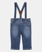 Pantalón denim con tirantes - Carter's